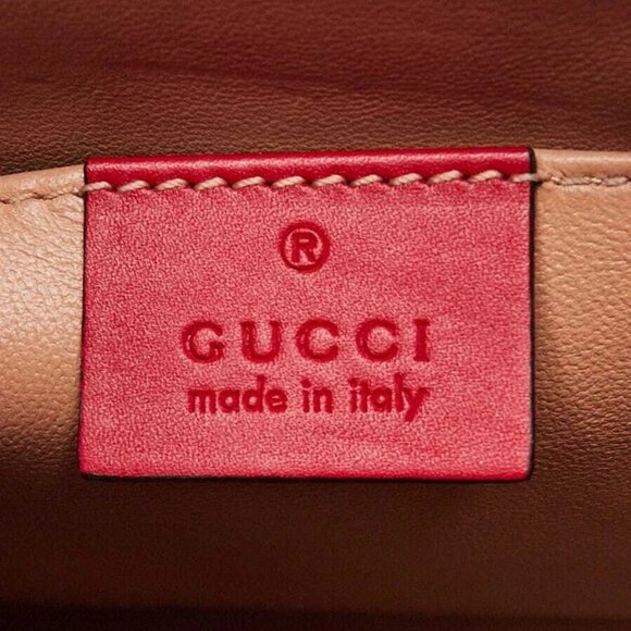 Gucci Red Snakeskin Ophidia Small Shoulder Bag - Picture 8 of 11